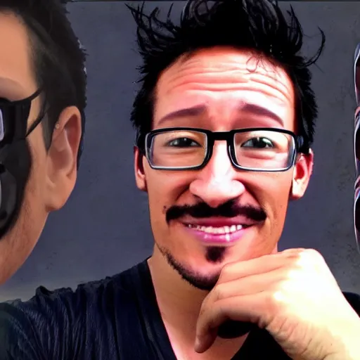 Image similar to markiplier in jojo's bizzare adventure,