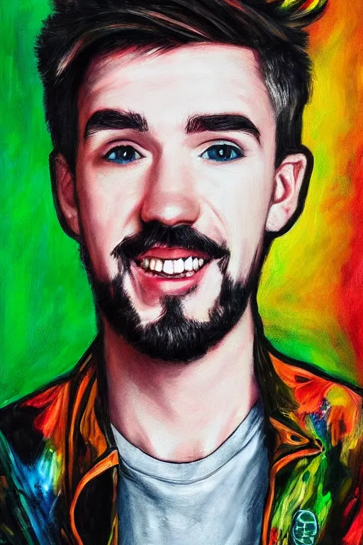 Image similar to Sean McLoughlin, Jacksepticeye, Irish Youtuber, solo portrait 🎨🖌️🪄 🔥