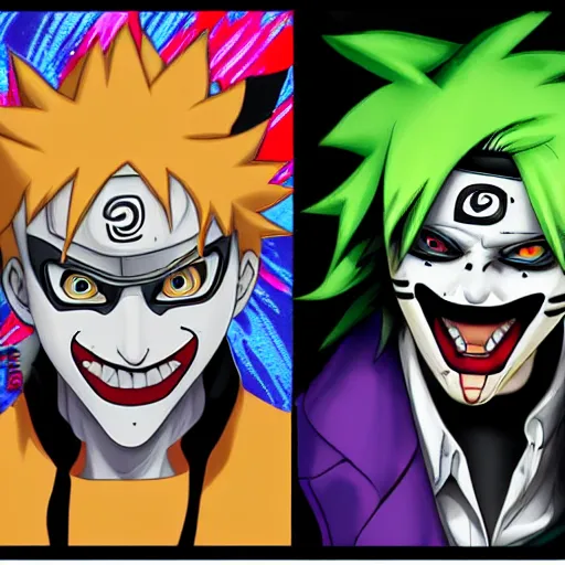 Joker looks like Naruto, Joker as Naruto, high quality, Stable Diffusion