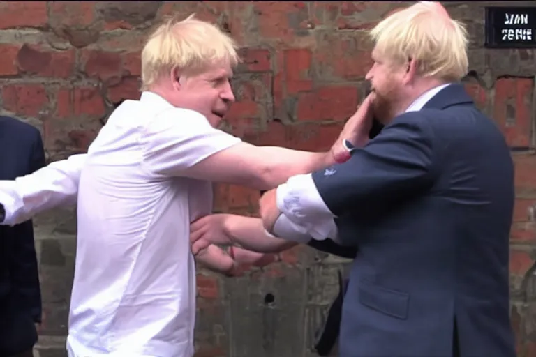 Image similar to jeremy corbyn punches boris johnson