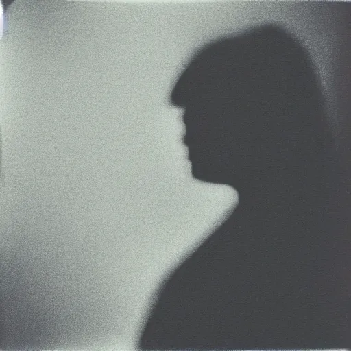 Image similar to pinhole photo : dream, smoke, silhouette, face, mirror, double exposure, chromatic aberration, kodachrome