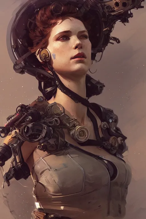 Prompt: A full portrait of a beautiful post apocalyptic pod racer, intricate, elegant, highly detailed, digital painting, artstation, concept art, smooth, sharp focus, illustration, art by Krenz Cushart and Artem Demura and alphonse mucha