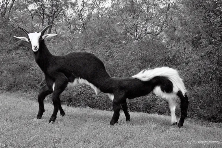 Prompt: The 200ft long goat, Guinness Book of World Records holder, photograph