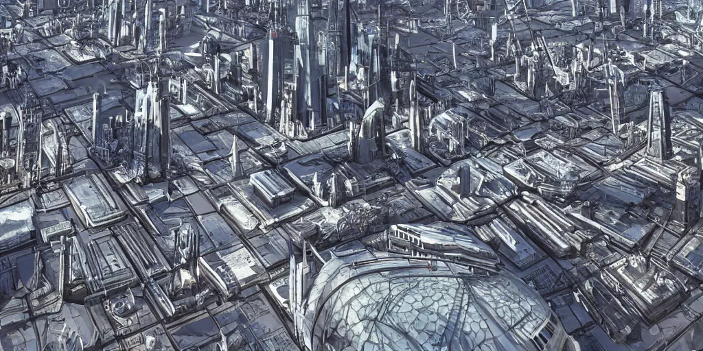 Image similar to Futuristic London in a sci-fi style, hyper realistic, very detailed, 8K,