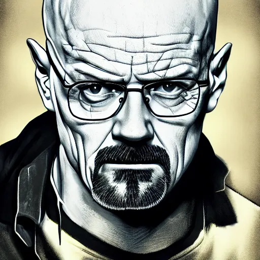 Image similar to walter white in death note, high quality, trending on artstation, 4 k