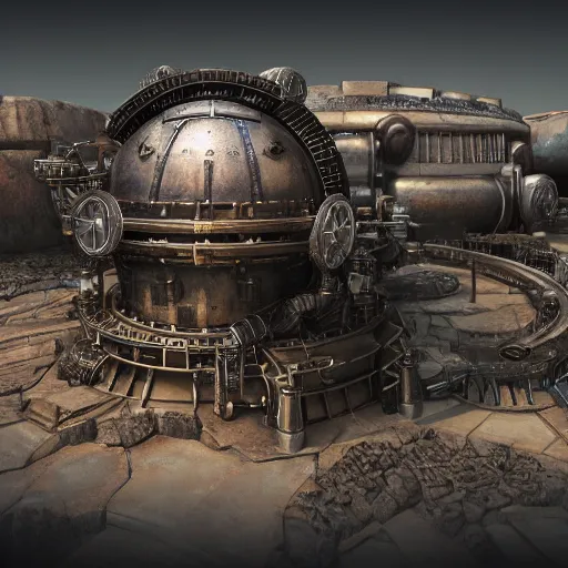 Prompt: steampunk moonbase, highly detailed, 4k, HDR, award-winning, octane render