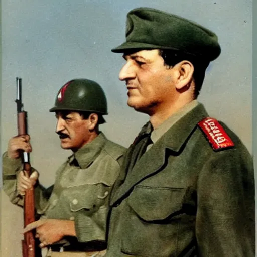 Image similar to masoud barzani in ww 2 coloured image