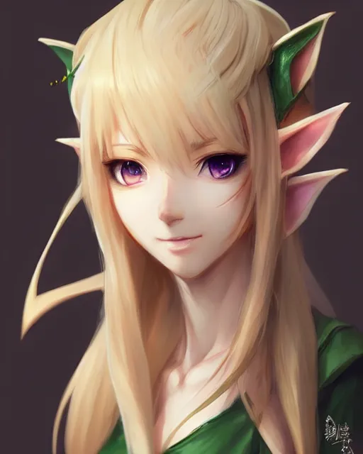 Image similar to character concept art of an anime female elf druid | | blonde hair, cute - fine - face, pretty face, realistic shaded perfect face, fine details by stanley artgerm lau, wlop, rossdraws, james jean, andrei riabovitchev, marc simonetti, and sakimichan, tranding on artstation