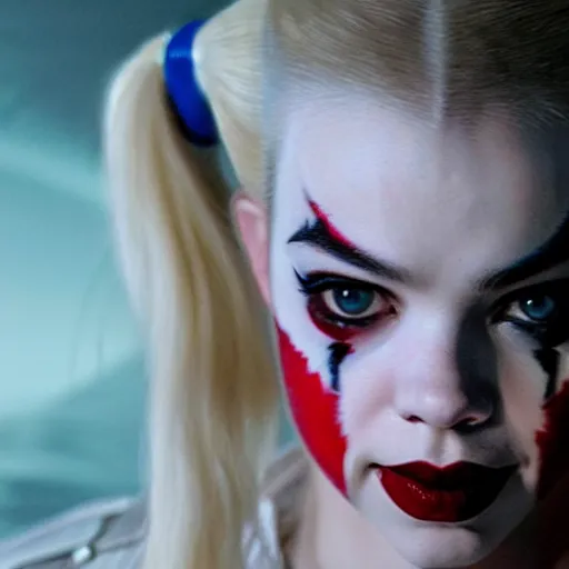 Margot Robbie as a harley quinn smoking a cigarette in | Stable ...