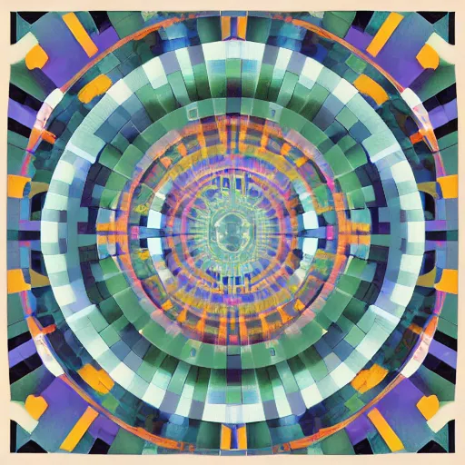 Prompt: Et in Arcadia ego, abstract, geometrical masterpiece