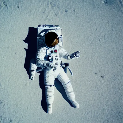 Image similar to an astronaut lounging in the beach, dramatic lighting, cinematic, extremly high detail, photorealistic, cinematic lighting, nasa footage