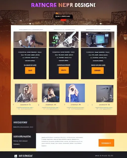 Image similar to online radio design landing page template