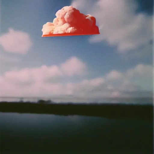 Image similar to realistic! photo of a balenciaga top, floating in sky, color film photography, 35mm