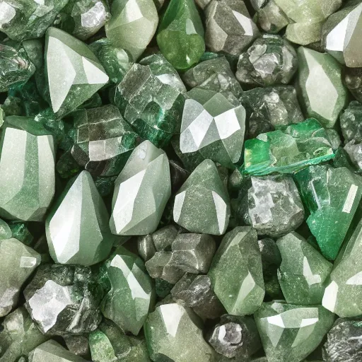 Image similar to green crystal gem, cave crystals, neutral background