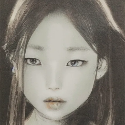 Image similar to yoshitaka amano portait of a girl