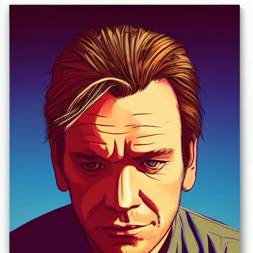 Prompt: “ ewan mcgregor retro minimalist portrait by jean giraud!, moebius starwatcher, sharp, smooth face, comic, 8 k ”