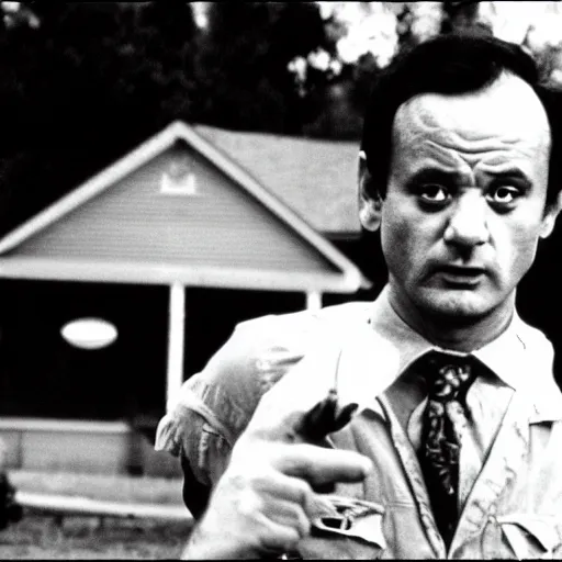 Image similar to bill murray in night of the living dead