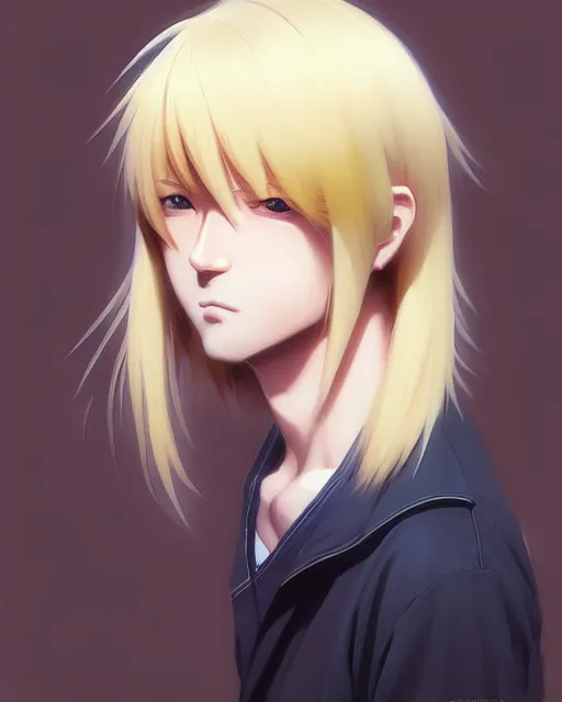 Image similar to portrait Anime guy of Anthony Starr cute-fine-face, blonde pretty face, realistic shaded Perfect face, fine details. Anime. realistic shaded lighting by Ilya Kuvshinov katsuhiro otomo ghost-in-the-shell, magali villeneuve, artgerm, rutkowski, WLOP Jeremy Lipkin and Giuseppe Dangelico Pino and Michael Garmash and Rob Rey