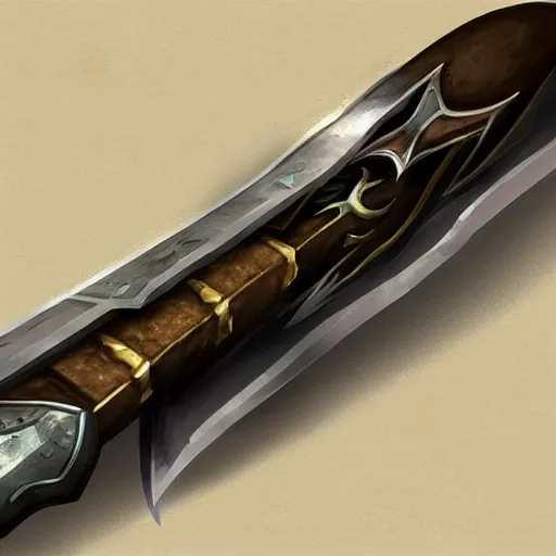 Image similar to concept art of celestial dragon blade weapon, blade design, fantasy blade, fantasy, behance, pinterest, deviantart, artstation, weapons concept art, design, rpg, weapon, detailed, digital art, incredible, digital painting