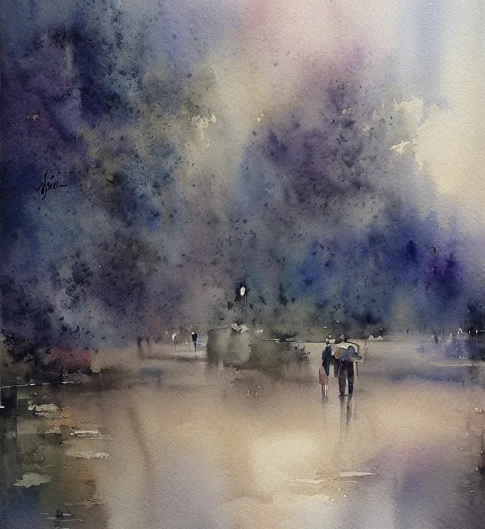 Image similar to a beautiful watercolor painting by Joseph Zbukvic