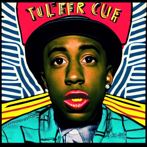 Prompt: tyler the creator album cover in the style of 1950s art deco