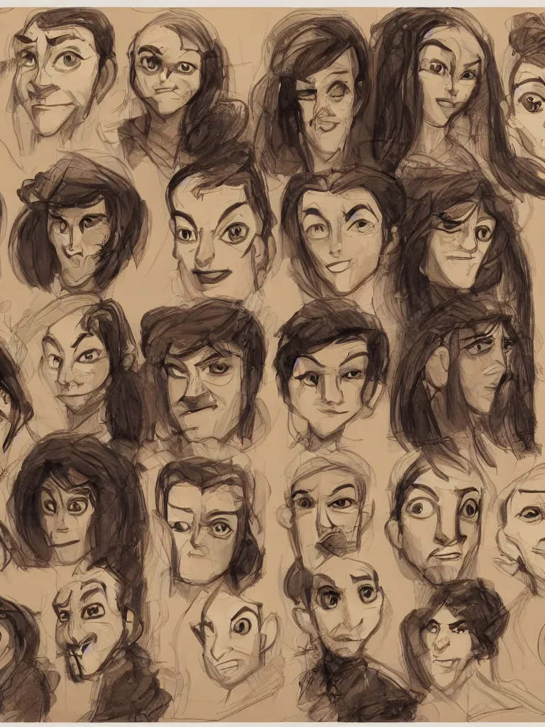 Image similar to faces by disney concept artists, blunt borders, rule of thirds