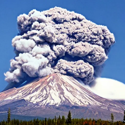 Prompt: mount saint helens erupting doritos