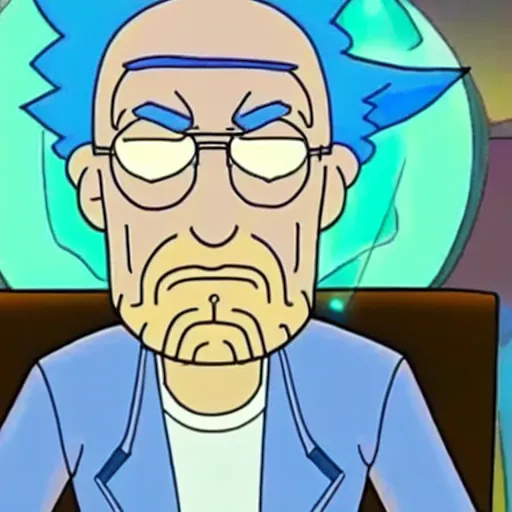 Prompt: Walter White in Rick and Morty (2019)