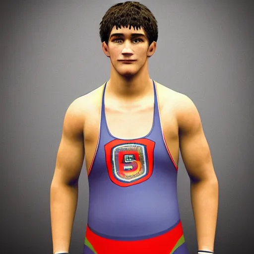 Image similar to “a realistic detailed photo of a college wrestler called Daton Fix”