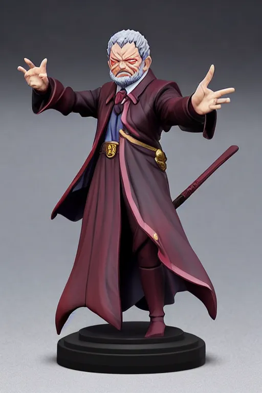 Image similar to still high quality figurine of president lula as a dungeons and dragons sorcerer, tsurime eyes, tareme eyes, personification, dynamic pose, detailed product photo, featured on amiami, tone mapped, beautiful composition, 8 5 mm, f. 1 4