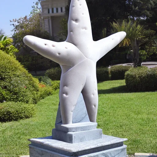 Prompt: marble statue of patrick star