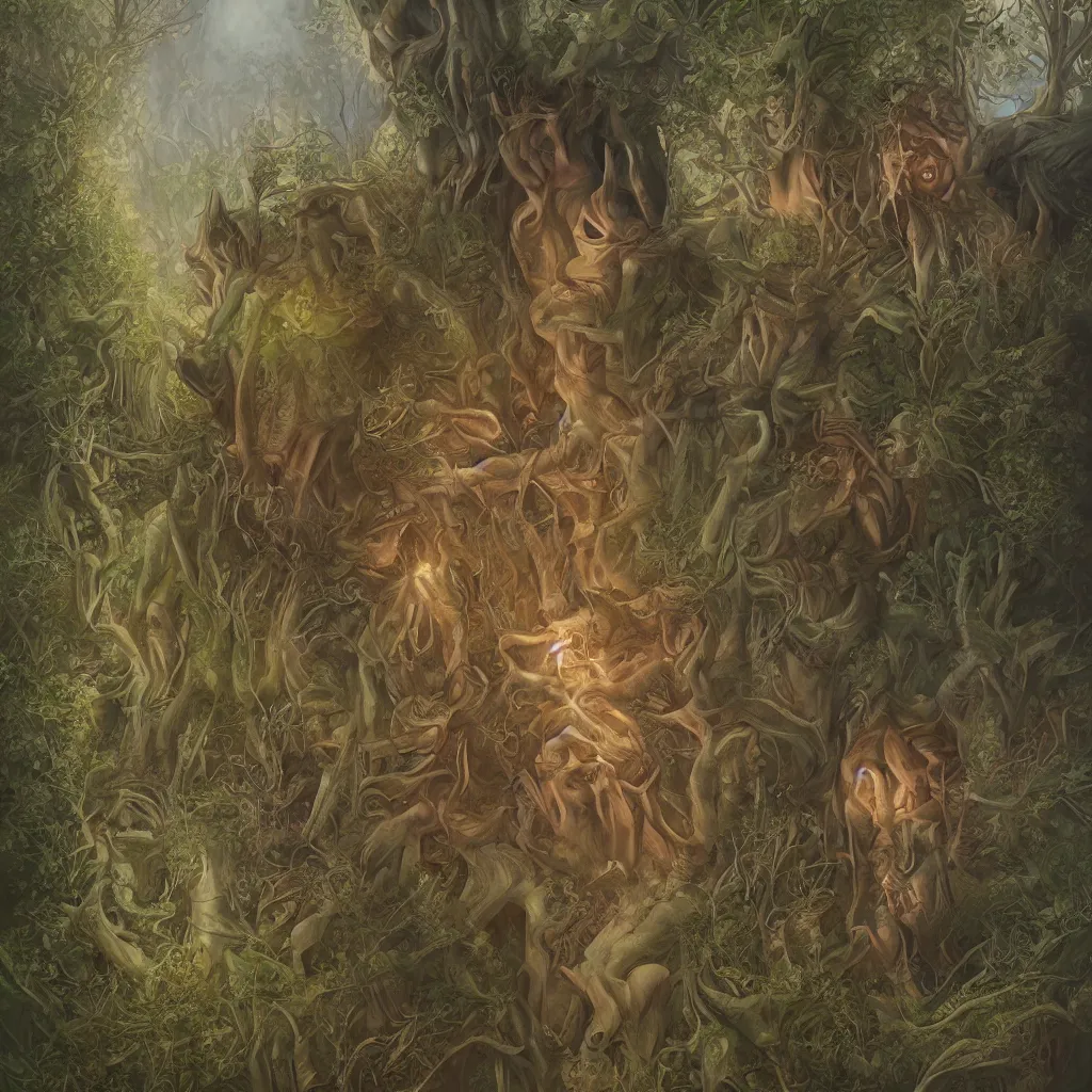 Image similar to hereditary 4 the god plants, oil painting, ultradetailed, artstation, ultradetailed, digital painting, ultradetailed