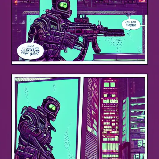 Image similar to Cyberpunk dude, Laurie Greasley