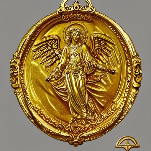Prompt: archangel michael, gold, intricate, photorealistic