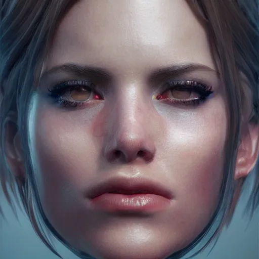 Prompt: police, 8 k uhd, unreal engine, reflected chrome, octane render in the artstyle of craig mallismo, artgerm, jeremy lipkin and michael garmash, unreal engine 5, highly detailed face, true anatomy!, extremely detailed!, fishnets, dystopian, details visible, octane render, photography