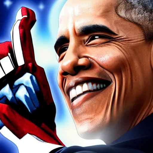 Prompt: barack obama with the infinity gauntlet