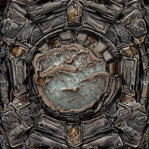 Image similar to squalid petroleum putrid crown, in the style of alejandro mirabal, dramatic, tragic, intricate, detailed, beautiful, 8 k resolution