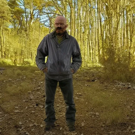 Image similar to Walter White from breaking bad caught on a Trail Cam, night time