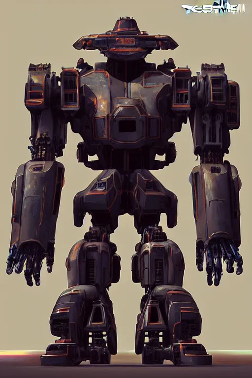 Prompt: “ mecha in yakov chernikhov style. front on, symmetrical, amazing depth, glowing, 3 d octane cycle unreal engine 5, war thunder game, cgstation artstation concept art ”