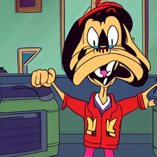 Image similar to the rapper drake as a looney tunes character, high detailed cartoon, looney tunes