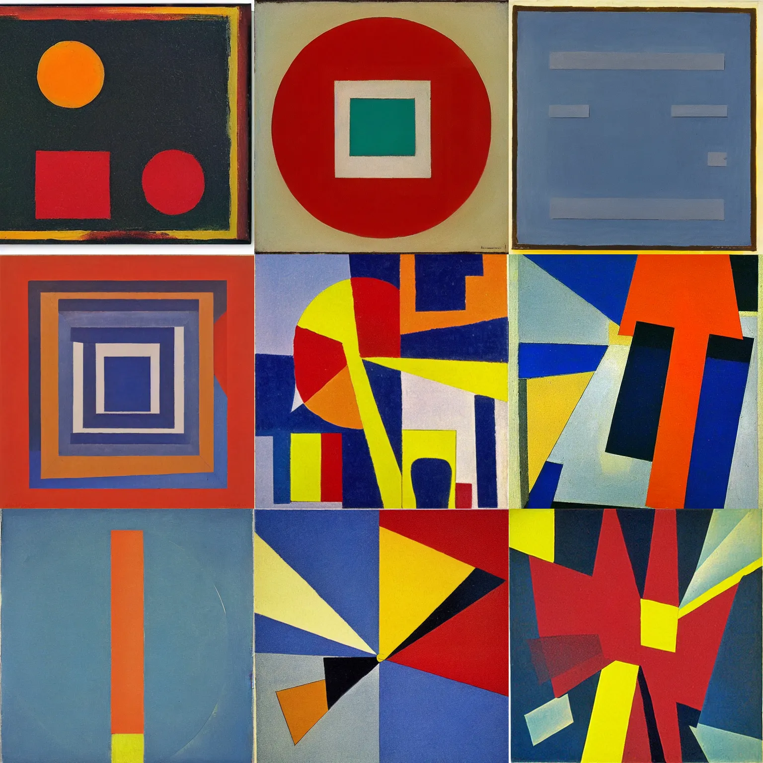 Prompt: the sun in the sky, suprematism, abstract geometry, Kazimir Malevich