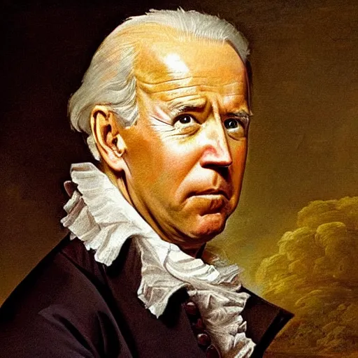 Image similar to portrait of joe biden in roccoco style, by fragonard, stunning, epic, eagles