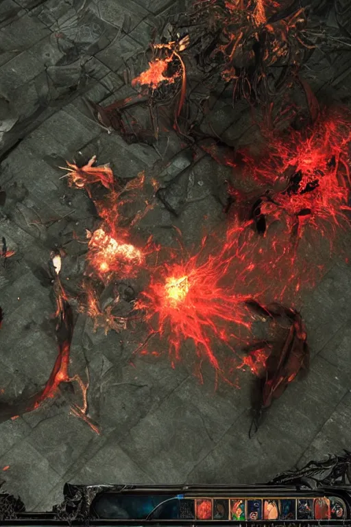 Image similar to Path of Exile, [Sirius], clear [[bronze]] face [mask], luminous red eyes, male image with [bronze] black bloody armor, sitting on the throne, inside the ruined gothic church, black shadows, red lasers, dark red bloody fog, black-grey smoky tornadoes fly around, [[blood]], Anachronism, painting, dark fantasy, steampunk, 4k, perfect quality,