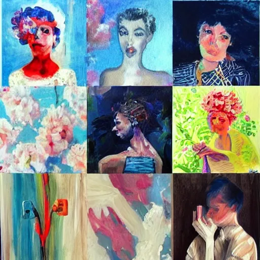 Image similar to instagram feed painting