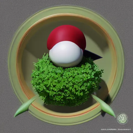 Image similar to a pokemon made of cilantro by Stanley Artgerm Lau, WLOP, Rossdraws, ArtStation, CGSociety, concept art, cgsociety, octane render, trending on artstation, artstationHD, artstationHQ, unreal engine, 4k, 8k,