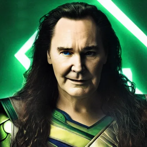 Prompt: norm macdonald as Loki in Thor