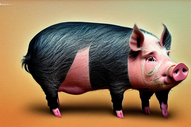 Prompt: pig vladimir soloviev