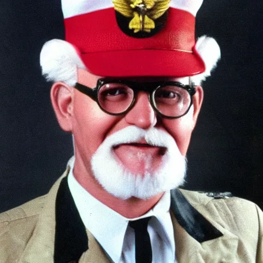 Image similar to colonel sanders, usmc