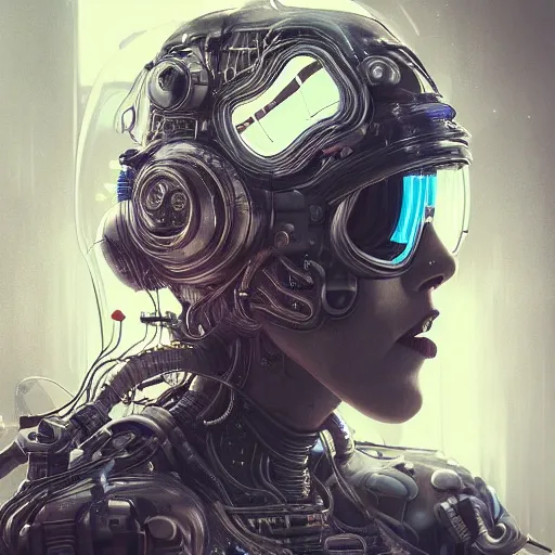 Image similar to hyperrealistic portrait of a woman monster astronaut, full body portrait, well lit, intricate abstract. cyberpunk, intricate artwork, by Tooth Wu, wlop, beeple. in the style of Jin Kagetsu, James Jean and wlop, highly detailed, sharp focus, intricate concept art, digital painting, ambient lighting, 4k, artstation