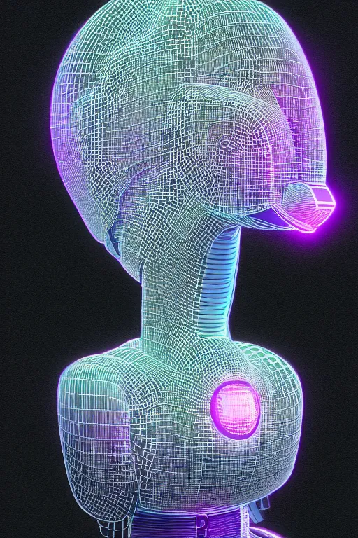 Image similar to robot duck concept portrait, 3 d fractal metallic ceramic neon lcd, detailed, sharp focus, pastel, intricate, realistic, smooth, volumetric lighting, digital painting, by miyazaki